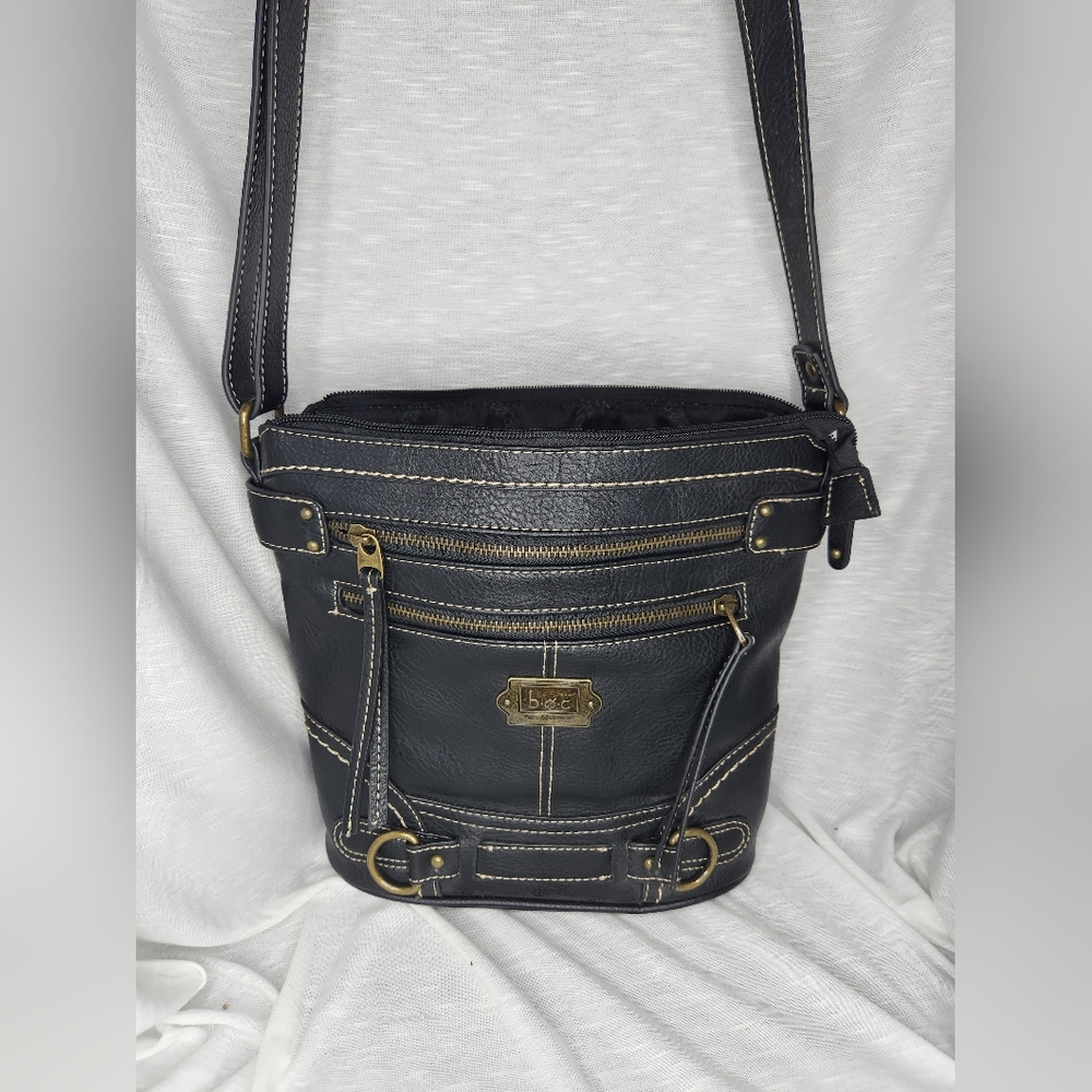 BOC Black Leather Shoulder bag